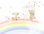 Tapet Personalizat Lumea Animalelor cu animalute cantand pe curcubeu - THE RAINBOW SONG