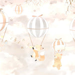 Tapet Personalizat Lumea Animalelor cu animale cantand in baloane cu aer cald  - BLISSFULLY SINGING
