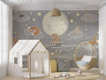 Tapet Personalizat Lumea Animalelor cu cer nocturn cu animalute si luminite - TWINKLE LIGHTS