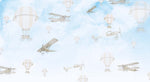 Tapet Personalizat Micii Exploratori cu avioane si baloane cu aer cald pe cerul albastru - CLEAR SKY FLIGHT