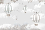 Tapet Personalizat Micii Exploratori cu baloane cu aer cald in peisaj de iarna - WINTER HOT AIR BALLOONS