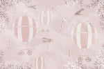 Tapet Personalizat Micii Exploratori cu baloane cu aer cald roz - CHERRY PINK BALLOONS