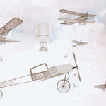 Tapet Personalizat Micii Exploratori cu avioane si fluturi - PLANES AND BUTTERFLIES