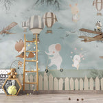 Tapet Personalizat Micii Exploratori cu animalute jucandu-se in curte - BACKYARD PLAY