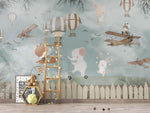 Tapet Personalizat Micii Exploratori cu animalute jucandu-se in curte - BACKYARD PLAY