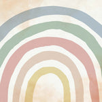 Tapet Personalizat Inspiratie Scandinava pentru Copii cu curcubeu vintage - VINTAGE RAINBOW