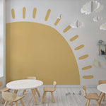 Tapet Personalizat Inspiratie Scandinava pentru Copii cu soare abstract - HELLO SUNSHINE