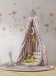 Tapet Personalizat Inspiratie Scandinava pentru Copii cu plante delicate pictate si panou alb cu fundite - PANEL FLOWERS