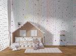 Tapet Personalizat Inspiratie Scandinava pentru Copii cu puncte abstracte multicolore - SOFT RAINBOW COLORS