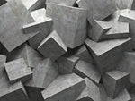 Tapet personalizat 3d cu blocuri de ciment imbinate asimetric concrete blocks dark