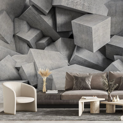 fototapet-personalizat-3d-cu-blocuri-de-ciment-imbinate-asimetric-in-nuante-de-gri-deschis-concrete-blocks-light