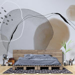 Tapet personalizat watercolor in nuante bej si gri coffee watercolor