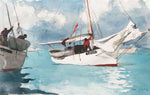 Tapet personalizat watercolor cu barci albe lizzie boat