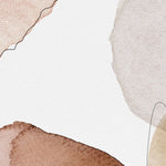 Tapet personalizat watercolor cu pete abstracte cafenii coffee tones
