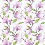 Tapet personalizat watercolor cu flori de magnolie mov purple magnolia