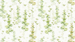 Tapet personalizat watercolor cu frunze de eucalipt pe un fundal alb eucalipt leaves