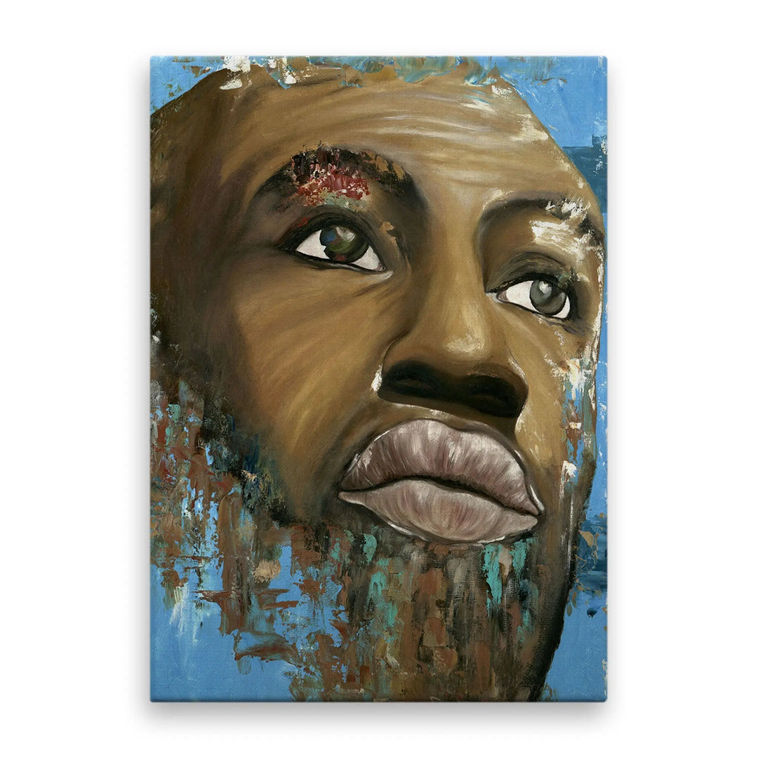 Tablou canvas ce prezinta portretul abstract al unui barbat misterios si indragostit mysterious boy