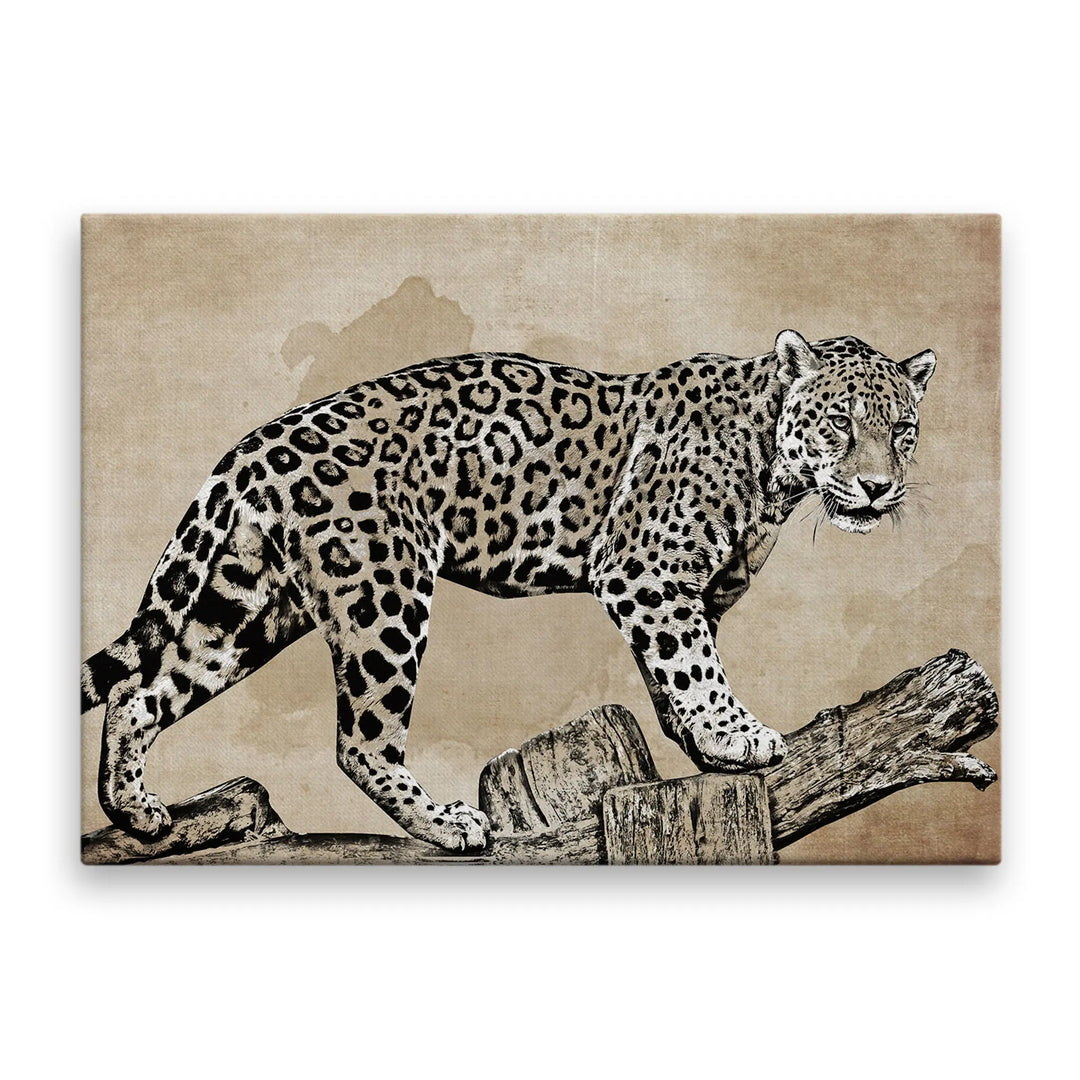 Tablou canvas ce ilustreaza un tigru puternic pasind gratios power and grace