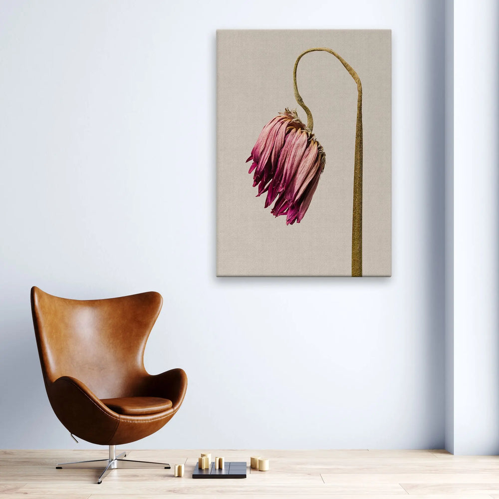 Tablou canvas ce ilustreaza o floare vintage roz retro flower