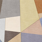 Tapet personalizat abstract cu texturi abstracte in nuante complementare textile scraps