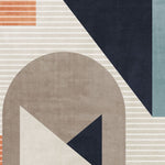 Tapet personalizat abstract cu forme geometrice in nuante de contrast inchis deschis record room