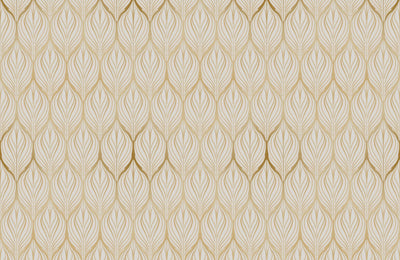 Tapet personalizat - GOLDEN LEAF BLOSSOM