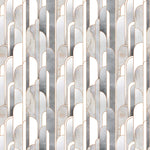 Tapet personalizat art deco cu marmura incadrata in arcade specifice stilului art deco marble towers