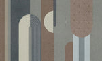 Tapet personalizat art deco cu figuri de inspiratie art deco textura si culori pamantii in contrast matte granit
