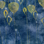 Tapet personalizat fine art cu insertii aurii si puncte stralucitoare pe un fundal albastru inchis midnight spark