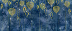 Tapet personalizat fine art cu insertii aurii si puncte stralucitoare pe un fundal albastru inchis midnight spark