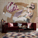 Tapet personalizat fine art de tip colaj de imagini in stil renascentist renaissance collage