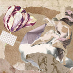 Tapet personalizat fine art de tip colaj de imagini in stil renascentist renaissance collage