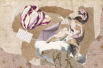 Tapet personalizat fine art de tip colaj de imagini in stil renascentist renaissance collage
