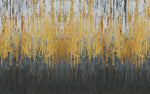 Tapet personalizat fine art cu straturi texturate in dungi gri aurii si negre textured art