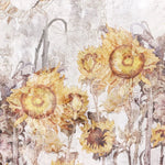 Tapet personalizat fine art cu floarea soarelui inflorita pe un fundal deschis sunflowers