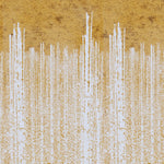 Tapet personalizat fine art cu pereti albi in foita aurie golden foil wall