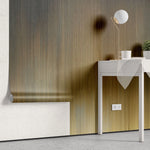 Tapet personalizat fine art in combinatii de dungi aurii pe fundal negru smooth blend downside