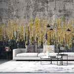 Tapet personalizat fine art cu dungi aurii pe un fundal vintage scratched gold