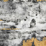 Tapet personalizat fine art cu textura de perete pictat in alb negru si auriu golden black smudge