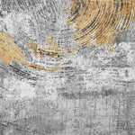Tapet personalizat fine art cu cercuri aurii texturate pe un fundal gri beton concrete circles