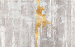 Tapet personalizat fine art cu perete gri beton si insertii aurii concrete golden foil