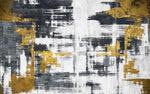 Tapet personalizat fine art cu texturi abstracte in negru si auriu fine arts in gold