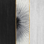 Tapet personalizat fine art cu elemente artistice abstracte in nuante de negru si detalii aurii black radius