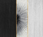 Tapet personalizat fine art cu elemente artistice abstracte in nuante de negru si detalii aurii black radius