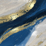 Tapet personalizat fine art cu nuante intense de albastru si auriu true colors