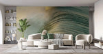 Tapet personalizat fotografie cu valurile marii in lumina apusului sunset waves