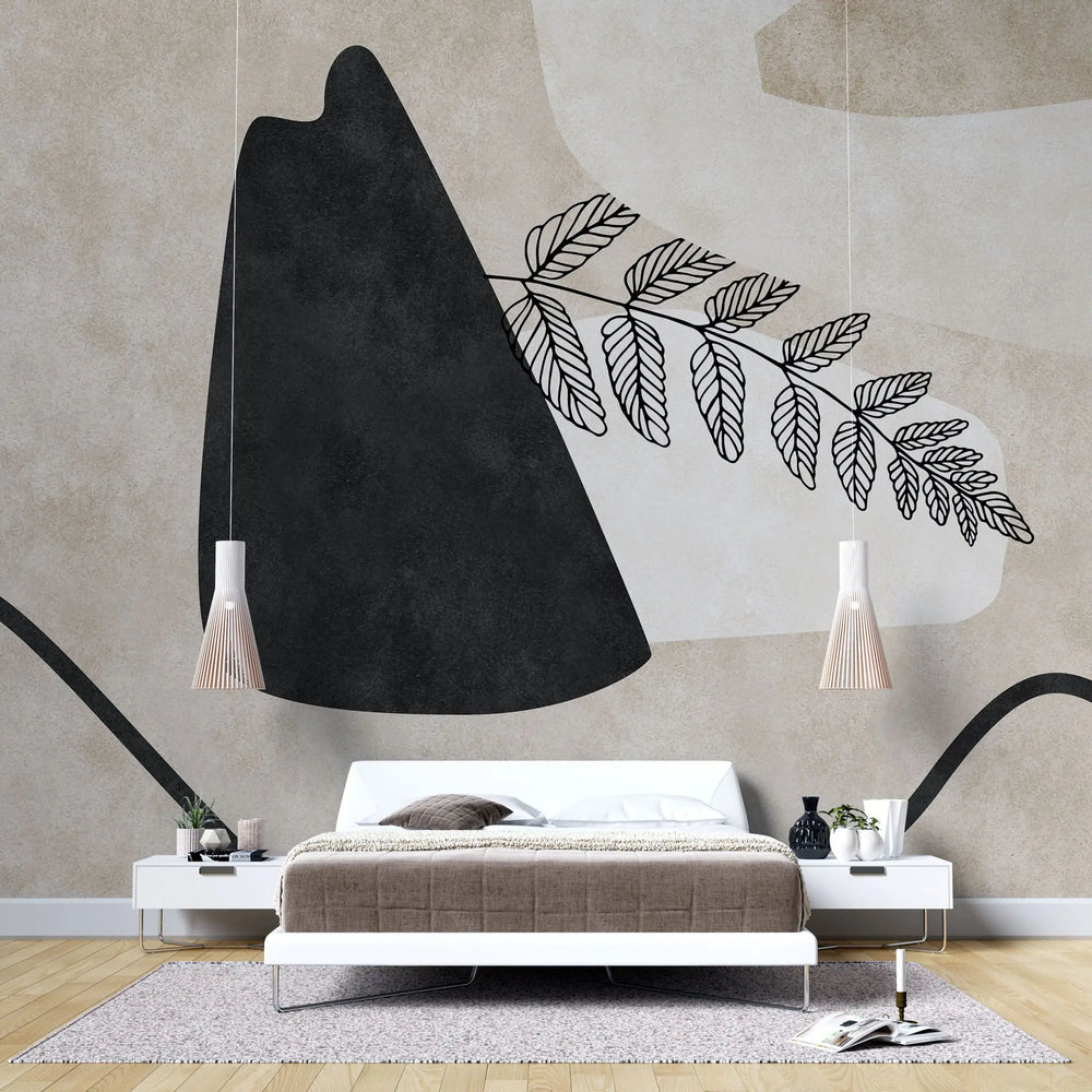 Tapet personalizat line art cu design minimalist minimalist art