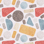Tapet personalizat modern cu forme geometrice punctate colorate in stil retro retro dots