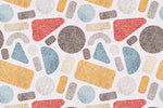 Tapet personalizat modern cu forme geometrice punctate colorate in stil retro retro dots
