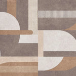 Tapet personalizat modern cu forme geometrice in nuante de bej si maro brown shades